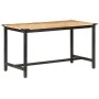 Solid rough mango wood dining table 140x70x76 cm by vidaXL, Kitchen and dining tables - Ref: Foro24-287434, Price: 198,96 €, ...