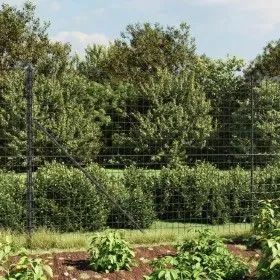 Wire fence with anthracite gray flange 1.4x25 m by vidaXL, fence panels - Ref: Foro24-154315, Price: 121,61 €, Discount: %