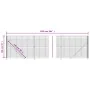 Drahtzaun mit anthrazitgrauem Flansch 1,4x25 m von vidaXL, Zaunpaneele - Ref: Foro24-154315, Preis: 121,51 €, Rabatt: %