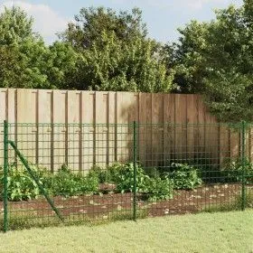 Wire fence with green flange 1.1x25 m by vidaXL, fence panels - Ref: Foro24-154154, Price: 159,55 €, Discount: %