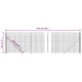 Wire fence with anthracite gray flange 2.2x25 m by vidaXL, fence panels - Ref: Foro24-154319, Price: 178,49 €, Discount: %