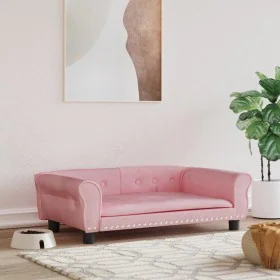Cama para perros de terciopelo rosa 95x55x30 cm de vidaXL, Camas para perros - Ref: Foro24-171813, Precio: 82,95 €, Descuento: %