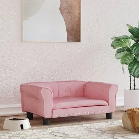 Cama para perros de terciopelo rosa 70x45x30 cm de vidaXL, Camas para perros - Ref: Foro24-171827, Precio: 65,65 €, Descuento: %