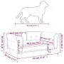 Cama para perros de terciopelo rosa 70x45x30 cm de vidaXL, Camas para perros - Ref: Foro24-171827, Precio: 65,65 €, Descuento: %