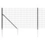 Drahtzaun mit Ankerspitzen anthrazitgrau 1x25 m von vidaXL, Zaunpaneele - Ref: Foro24-154265, Preis: 202,01 €, Rabatt: %