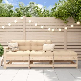 3-piece garden sofa set with solid wood cushions by vidaXL, Modular outdoor sofas - Ref: Foro24-825597, Price: 261,36 €, Disc...