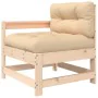3-piece garden sofa set with solid wood cushions by vidaXL, Modular outdoor sofas - Ref: Foro24-825597, Price: 261,36 €, Disc...