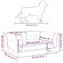 Hundebett aus braunem Samt, 70 x 45 x 30 cm von vidaXL, Betten für Hunde - Ref: Foro24-171829, Preis: 65,11 €, Rabatt: %