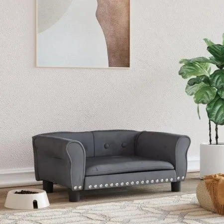 Dark gray velvet dog bed 70x45x30 cm by vidaXL, Beds for dogs - Ref: Foro24-171826, Price: 80,47 €, Discount: %