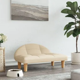 Cream fabric dog bed 70x52x30 cm by vidaXL, Beds for dogs - Ref: Foro24-171932, Price: 63,39 €, Discount: %