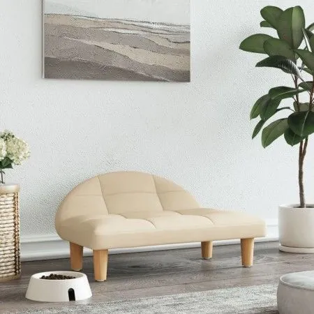 Cream fabric dog bed 70x52x30 cm by vidaXL, Beds for dogs - Ref: Foro24-171932, Price: 72,02 €, Discount: %