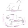 Hundebett aus schwarzem Stoff, 50 x 40 x 30 cm von vidaXL, Betten für Hunde - Ref: Foro24-171975, Preis: 64,01 €, Rabatt: %