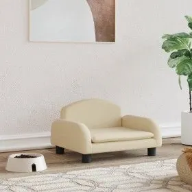 Cream fabric dog bed 50x40x30 cm by vidaXL, Beds for dogs - Ref: Foro24-171970, Price: 62,65 €, Discount: %