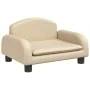 Cream fabric dog bed 50x40x30 cm by vidaXL, Beds for dogs - Ref: Foro24-171970, Price: 62,65 €, Discount: %