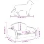Cream fabric dog bed 50x40x30 cm by vidaXL, Beds for dogs - Ref: Foro24-171970, Price: 62,65 €, Discount: %
