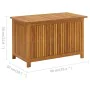 Garten-Aufbewahrungsbox aus massivem Akazienholz 90x50x58 cm von vidaXL, Aufbewahrungsboxen für den Außenbereich - Ref: Foro2...