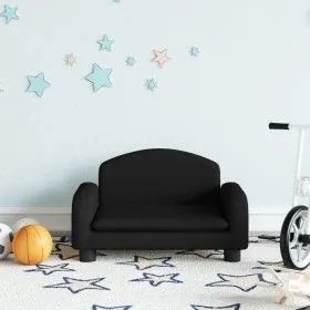 Black fabric children's sofa 50x40x30 cm by vidaXL, Baby and Toddler Furniture - Ref: Foro24-3196373, Price: 64,01 €, Discoun...