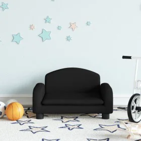 Kindersofa aus schwarzem Stoff, 50 x 40 x 30 cm von vidaXL, Baby- und Kleinkindmöbel - Ref: Foro24-3196373, Preis: 64,01 €, R...