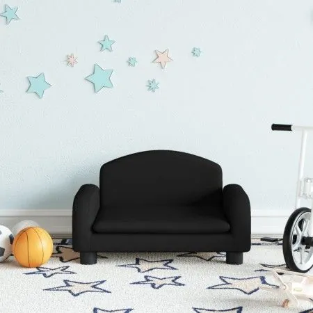 Sofá para niños de tela negro 50x40x30 cm de vidaXL, Mobiliario para bebés y niños pequeños - Ref: Foro24-3196373, Precio: 64...