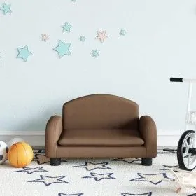 Brown fabric children's sofa 50x40x30 cm by vidaXL, Baby and Toddler Furniture - Ref: Foro24-3196371, Price: 64,01 €, Discoun...