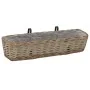 Jardinera de balcón 2 uds mimbre con forro de PE 80 cm de vidaXL, Maceteros y jardineras - Ref: Foro24-287642, Precio: 62,22 ...