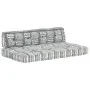 Gray patchwork fabric pallet sofa cushion by vidaXL, Cushions for chairs and sofas - Ref: Foro24-287718, Price: 132,30 €, Dis...
