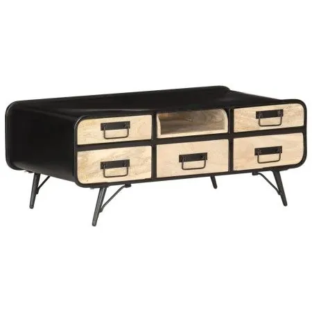 Mesa de centro madera maciza de mango 100x50x40 cm de vidaXL, Mesas de centro - Ref: Foro24-287871, Precio: 196,81 €, Descuen...