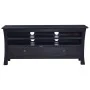 Solid mahogany wood TV stand in black coffee color, 100x30x45 cm. by vidaXL, TV Furniture - Ref: Foro24-288305, Price: 151,04...