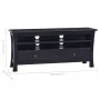 Solid mahogany wood TV stand in black coffee color, 100x30x45 cm. by vidaXL, TV Furniture - Ref: Foro24-288305, Price: 151,04...