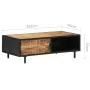 Rough mango wood coffee table 105x50x35 cm by vidaXL, Coffee table - Ref: Foro24-288471, Price: 161,22 €, Discount: %