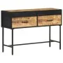Rough mango wood console table 110x35x75 cm by vidaXL, Side tables - Ref: Foro24-288473, Price: 149,02 €, Discount: %