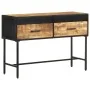 Rough mango wood console table 110x35x75 cm by vidaXL, Side tables - Ref: Foro24-288473, Price: 149,02 €, Discount: %