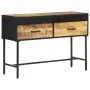 Rough mango wood console table 110x35x75 cm by vidaXL, Side tables - Ref: Foro24-288473, Price: 149,02 €, Discount: %
