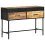 Rough mango wood console table 110x35x75 cm by vidaXL, Side tables - Ref: Foro24-288473, Price: 149,02 €, Discount: %