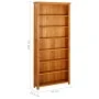 vidaX 7-Tier Solid Oak Wood Shelf 90x22.5x200 cm by vidaXL, Bookcases and shelves - Ref: Foro24-288475, Price: 298,59 €, Disc...