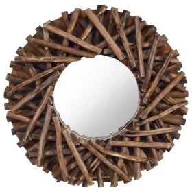 Round teak wall mirror 40 cm by vidaXL, Mirrors - Ref: Foro24-288801, Price: 39,42 €, Discount: %