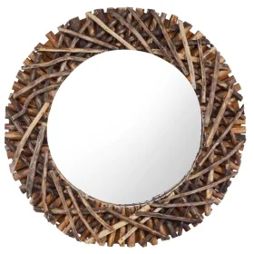 Runder Wandspiegel aus Teakholz, 60 cm von vidaXL, Spiegel - Ref: Foro24-288802, Preis: 101,99 €, Rabatt: %