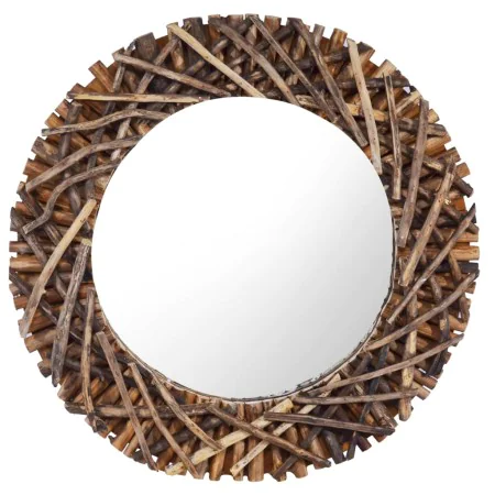 Round teak wall mirror 60 cm by vidaXL, Mirrors - Ref: Foro24-288802, Price: 101,94 €, Discount: %