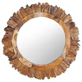 Round teak wall mirror 60 cm by vidaXL, Mirrors - Ref: Foro24-288804, Price: 131,99 €, Discount: %
