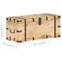 Baúl madera maciza de mango 90x40x40 cm de vidaXL, Baúles de almacenamiento - Ref: Foro24-289634, Precio: 200,12 €, Descuento: %