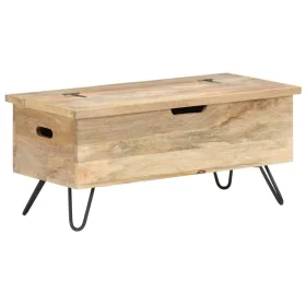 Baúl madera maciza de mango 90x40x45 cm de vidaXL, Baúles de almacenamiento - Ref: Foro24-289635, Precio: 176,99 €, Descuento: %