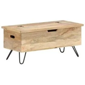 Stamm aus massivem Mangoholz, 90 x 40 x 45 cm von vidaXL, Aufbewahrungskisten - Ref: Foro24-289635, Preis: 177,02 €, Rabatt: %