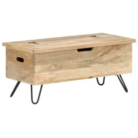 Solid mango wood trunk 90x40x45 cm by vidaXL, Storage trunks - Ref: Foro24-289635, Price: 177,02 €, Discount: %
