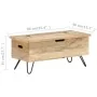 Solid mango wood trunk 90x40x45 cm by vidaXL, Storage trunks - Ref: Foro24-289635, Price: 177,02 €, Discount: %