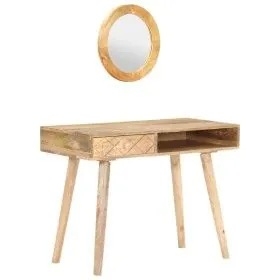 Schminktisch aus massivem Mangoholz, 100 x 50 x 76 cm von vidaXL, Schlafzimmerkommoden - Ref: Foro24-289636, Preis: 200,46 €,...
