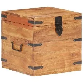 Solid acacia wood trunk 40x40x40 cm by vidaXL, Storage trunks - Ref: Foro24-289639, Price: 161,27 €, Discount: %