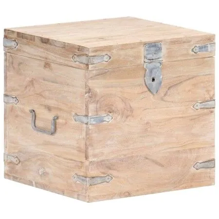 Solid acacia wood trunk 40x40x40 cm by vidaXL, Storage trunks - Ref: Foro24-289640, Price: 133,92 €, Discount: %