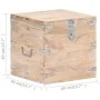 Solid acacia wood trunk 40x40x40 cm by vidaXL, Storage trunks - Ref: Foro24-289640, Price: 133,92 €, Discount: %