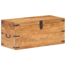 Solid acacia wood trunk 90x40x40 cm by vidaXL, Storage trunks - Ref: Foro24-289641, Price: 199,52 €, Discount: %