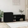 Shoe cabinet made of black plywood wood 130x35x54 cm by vidaXL, Shoe racks and shoe organizers - Ref: Foro24-816745, Price: 6...